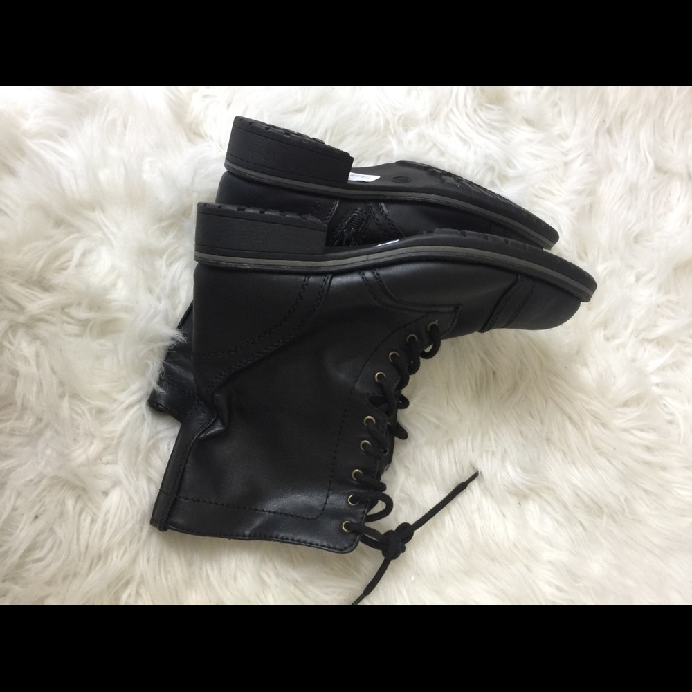 NWT Charlotte Russe Black Combat Boots